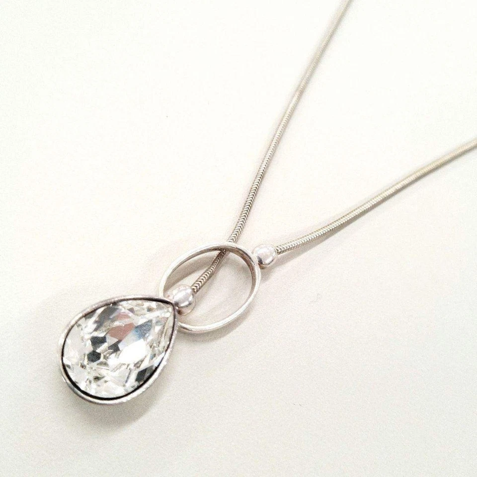 Excellent+++++ collier en argent cristal larme AGATHA - Photo 1/4