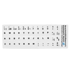 White Keyboard Stickers Spanish Layout Es Spanish Letters Notebook Pc 12X10Mm