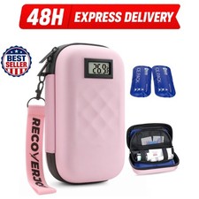 TSA Approved Insulin Cooler Travel Case Diabetic Medication Bag - Pink