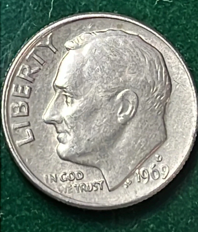 1969 d dime multiple errors - Image 3 of 4