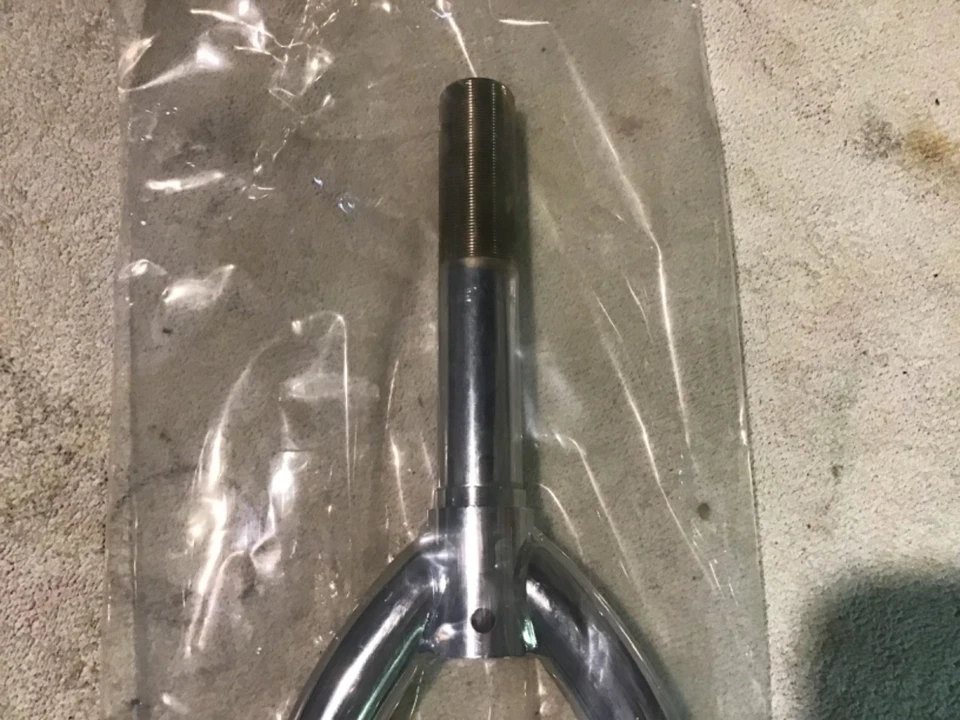 NOS  16” MX Chrome Steel Bicycle Fork – 1” Threaded Steerer, Caliper Brake Mount - Image 3 of 4