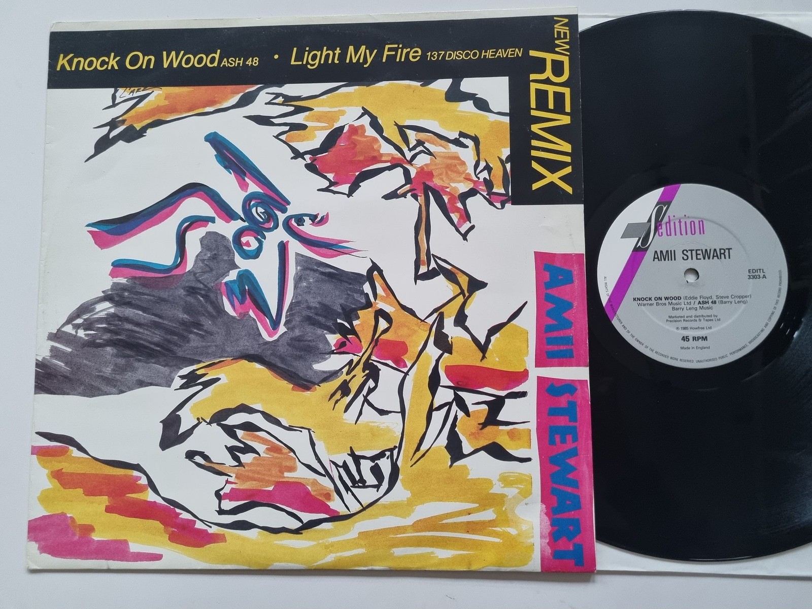 Amii Stewart - Knock On Wood/ Light My Fire (New Remix) 12'' Vinyl Maxi UK