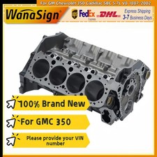 Engine Bare Short Block Fit For Gm Chevrolet 350 Cadillac Sbc 5.7l V8 1887-2002