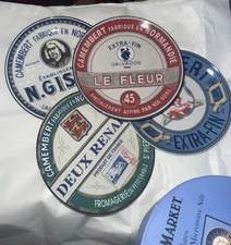 2004 BIA Cordon Blue Camembert Canapé Cheese Plates 6.5” Diameter Set Of 4