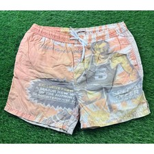 Black Number Sz M Streetwear Shorts Unisex Tie Dye Stretch Casual Boho Summer