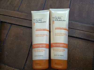 Set of 2 Tubes Neutrogena Triple Moisture Cream Lather Shampoo - 8.5oz