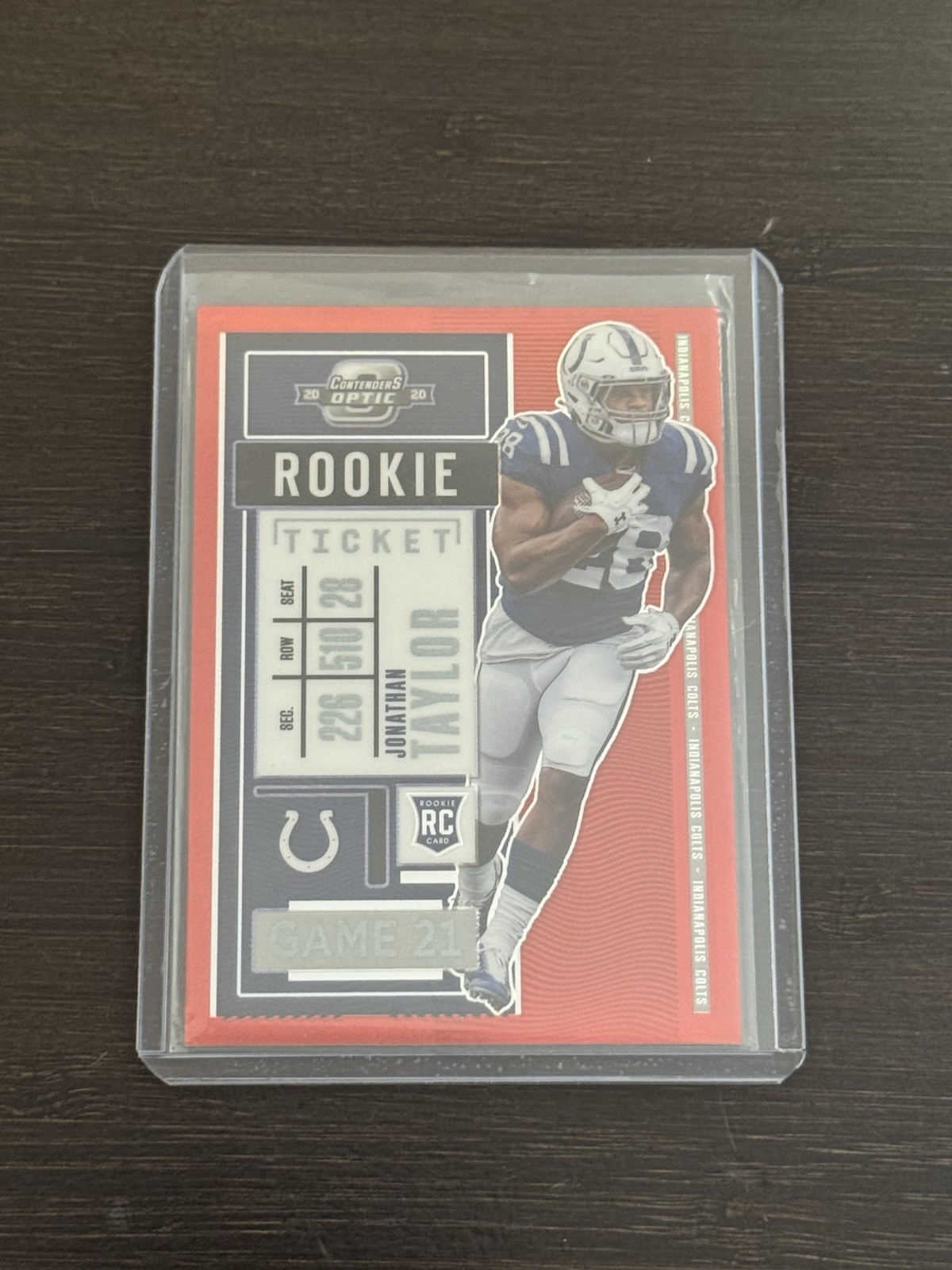 2020 Panini Contenders Optic - Rookie Ticket Jonathan Taylor #82 Red /125 (RC)