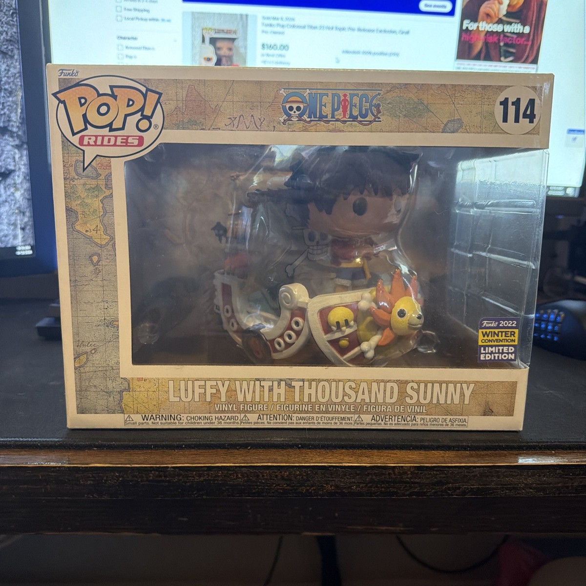 ワンピース pop  POP Funko Pop! Rides: One Piece - Luffy With Thousand Sunny (Winter