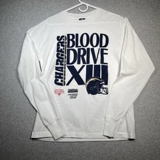 VTG 90s San Diego Chargers Blood Drive XIII NFL T-Shirt L USA LS White