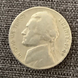 1949 P Jefferson Nickel 5 Cent you get the Exact Coin Pictured