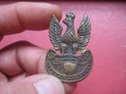 * pre WW2 original Polish EAGLE CAP BADGE 1939 - 100% genuine.