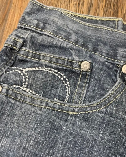 Brooklyn Express Wide Leg Jeans Blue Denim Embroidered Boys 16 Hip Hop Street - Picture 7 of 10