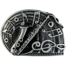 Saxophone Music Belt Buckle