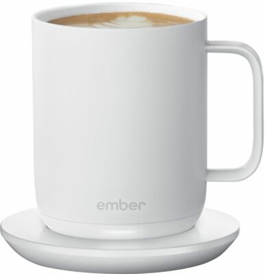 New Ember 2 10 oz White Temperature Control Smart Heated Mug 1.5 Hour Battery