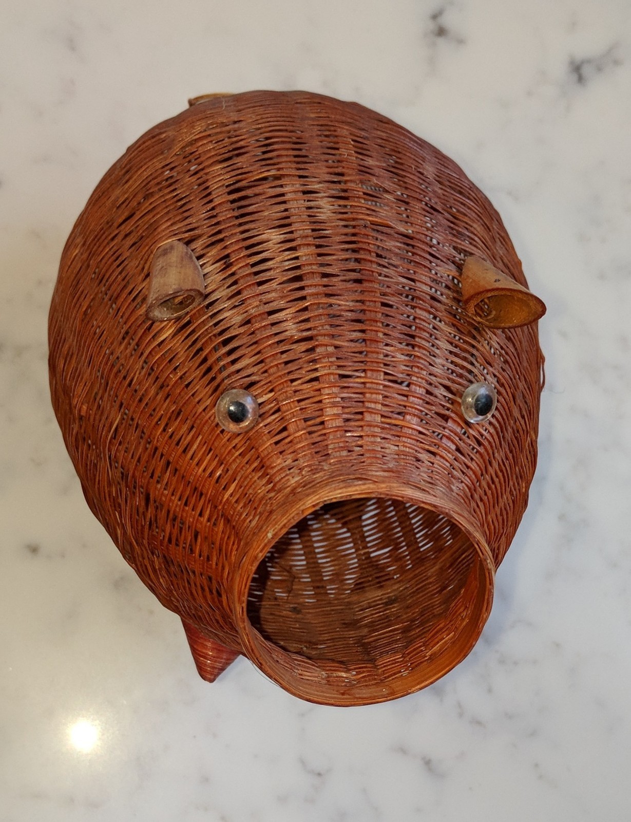 Antique /Vintage Wicker Woven Still Pig eBay