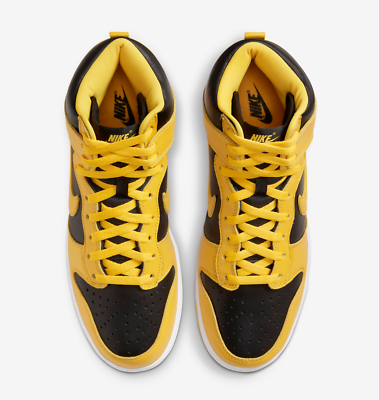Nike Dunk High Iowa Varsity Maize Yellow Black White UK 7 8 9 US