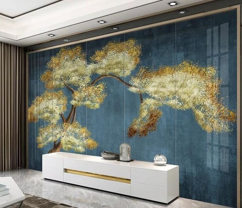 3D Yellow Branch ZHUA5564 Wallpaper Wall Murals Removable Self-adhesive Ann 24 - Photo 1/11