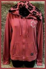 Victoria's Secret Pink Tropical Floral Full Zip Hoodie Bayberry Hibiscus M L NIP