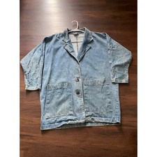 Vintage La Cetch Jeanwear Oversized Denim Blazer Made In USA