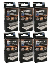 Value Pack of 6 Boxes Bostitch SBS191/4CP 1/4" Premium Standard Staples 5000/Box