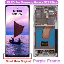 Smaller OLED For Samsung Galaxy S23 Ultra S918U/W LCD Display Screen Digitizer