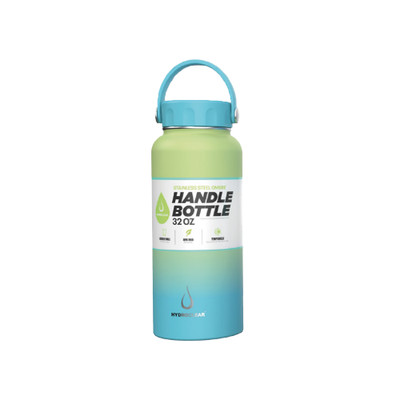 HydroClear 32oz STAINLESS STEEL OMBRE HANDLE CAP - TEAL/GREEN-