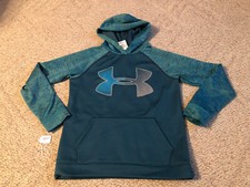 Under Armour Hooded Pullover Jacket Hoodie Storm Youth Large Dark Green