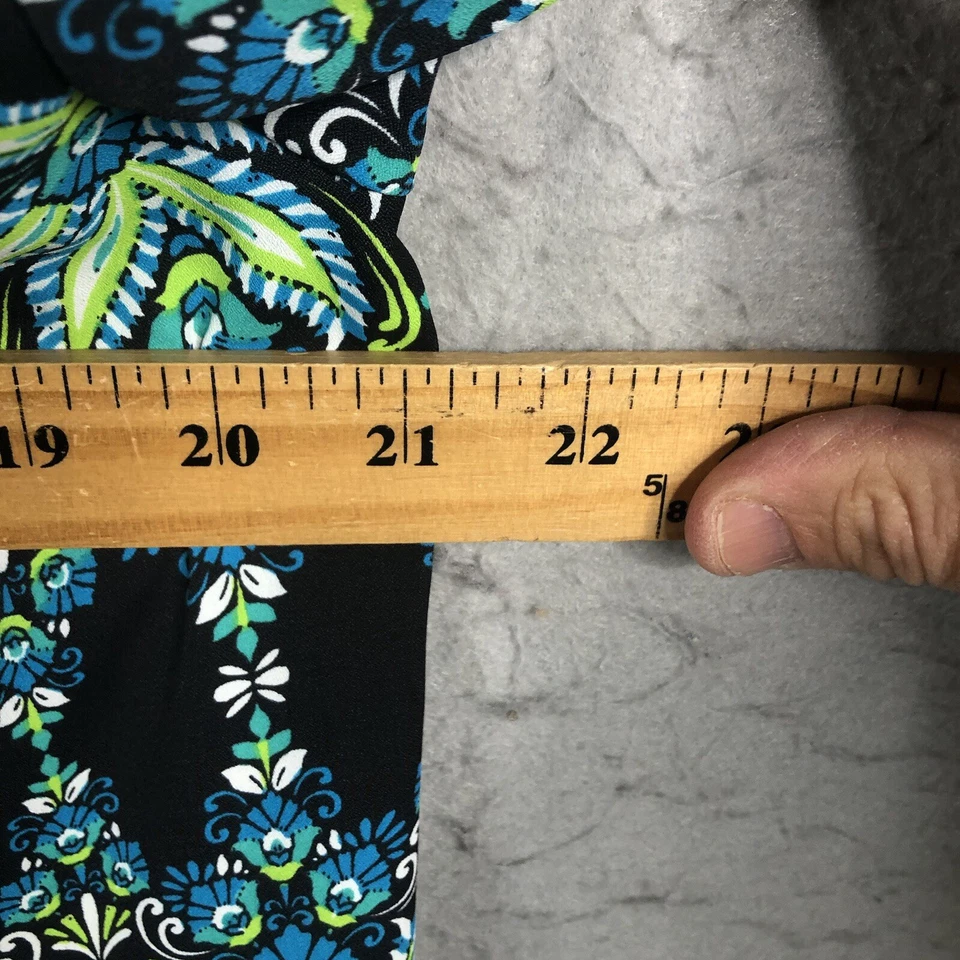 Кардиган женский Bob Mackie L синий искусство носить богемное заявление офис карьера - Изображение 4 из 4