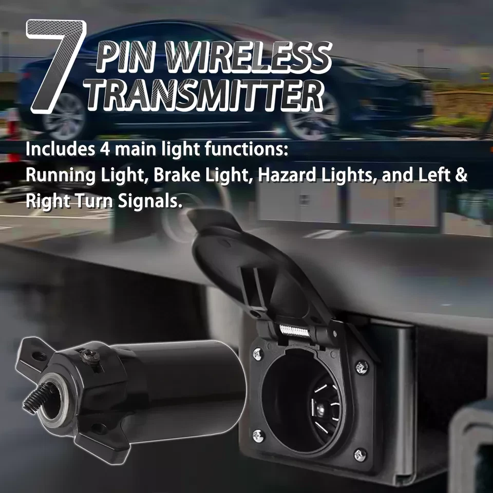 22" Wireless Trailer Tow Light Bar 7 Pin Transmitter Magnetic Battery For Truck - Bild 3 von 4