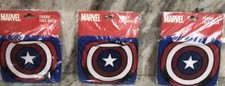 Captain America Marvel Adult Lot Of 3 Fabric Face Mask Red/White/Blue NEW-SHIP24