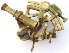 Nautical Solid Brass Mini Sextant - Marine Ship Astrolab for Office & Gifitng It