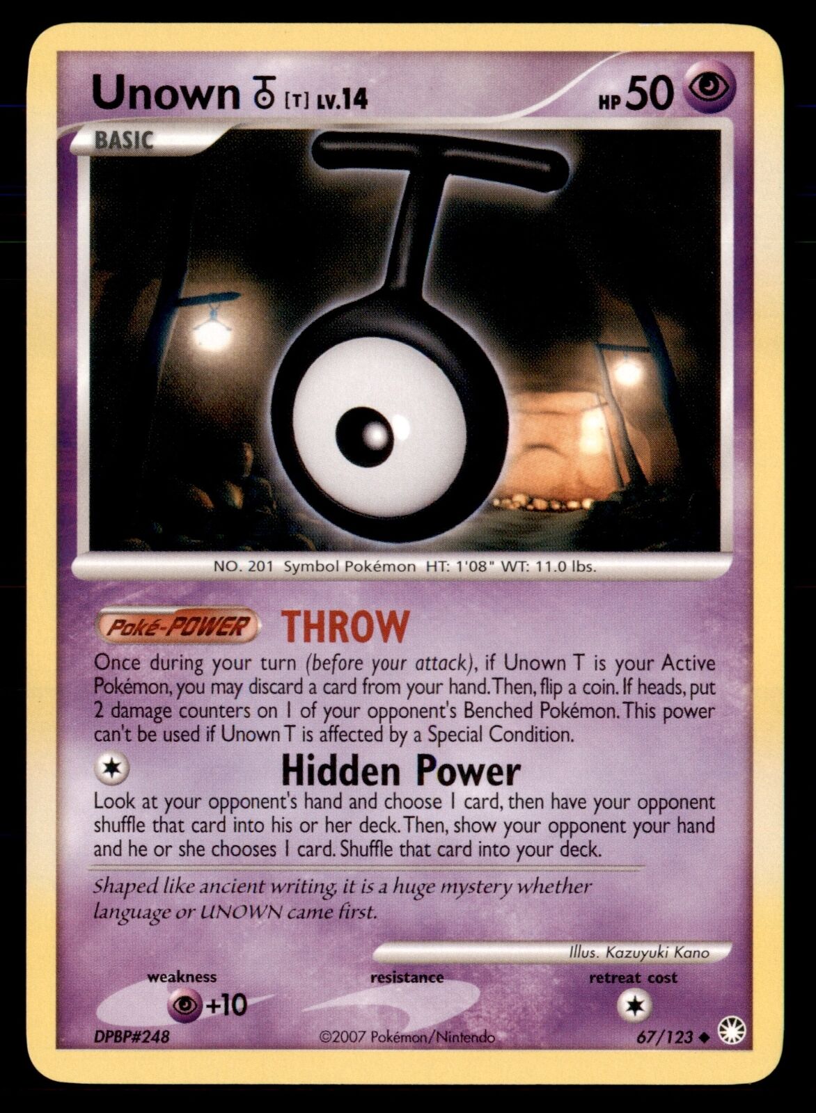 Pokemon Card Unown SM8 B 042/095 N/A U Standard Lost Thunder Rare 201