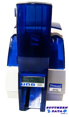 DATACARD SP55 ID CARD PRINTER DUAL-SIDED w/Power Supply | eBay