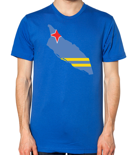 Aruba Flag Map T-Shirt - Picture 5 of 14