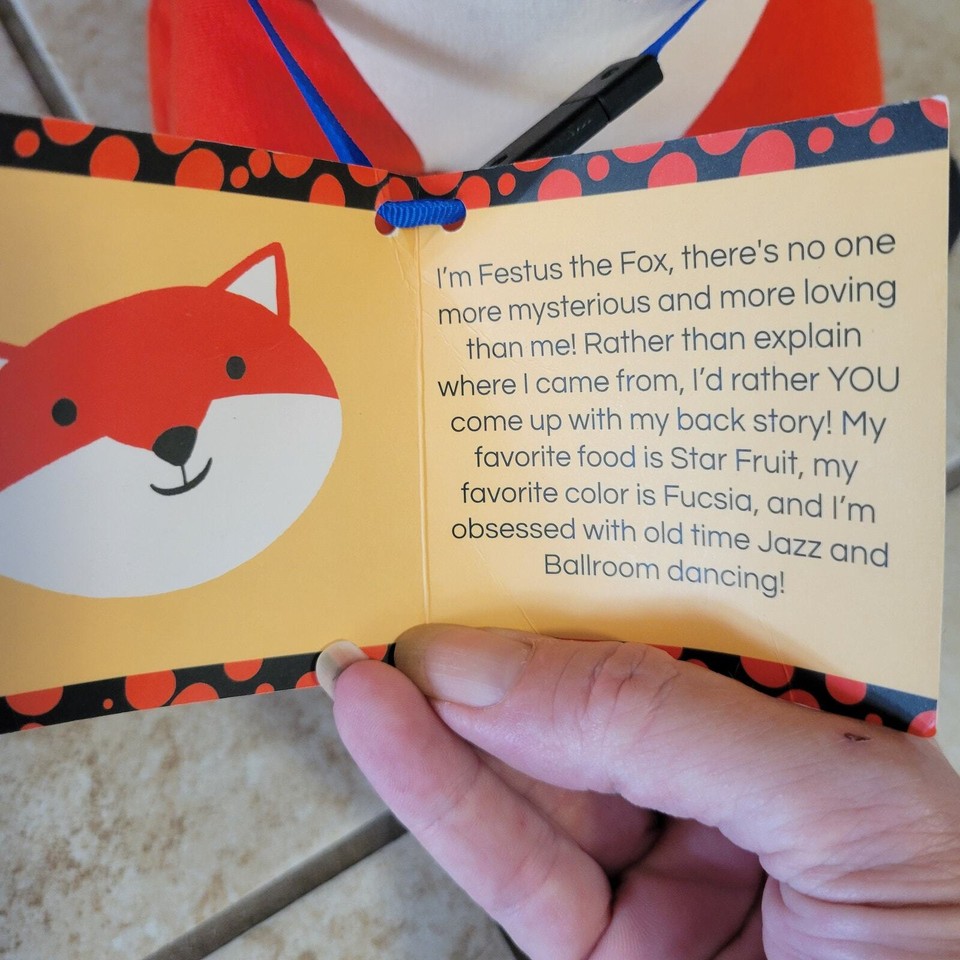 Yogibo Festus the Fox Plush Hang Tag 10" Stuffed Animal Microbeads eBay
