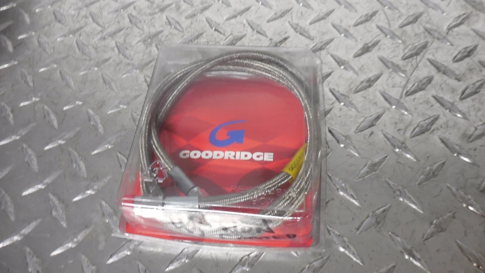 Línea de freno universal Goodridge para motocicleta 43" Harley Chopper Café Honda Kawasaki Foto 2 de 4
