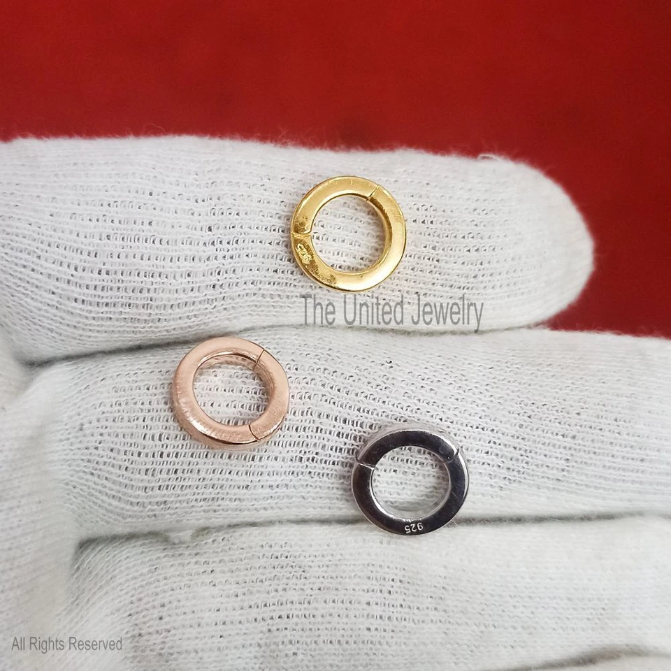 18k Gold Round Enhancer, Charms Holder, Round Link Lock, 18k Gold Round Enhancer - Image 4 of 4