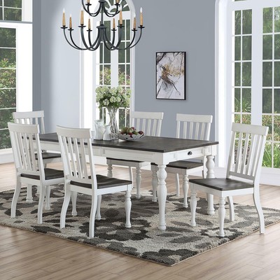 Jaiden Dining Set 7 Pc By Lauren Wells 6 Chairs 1 Dining Room