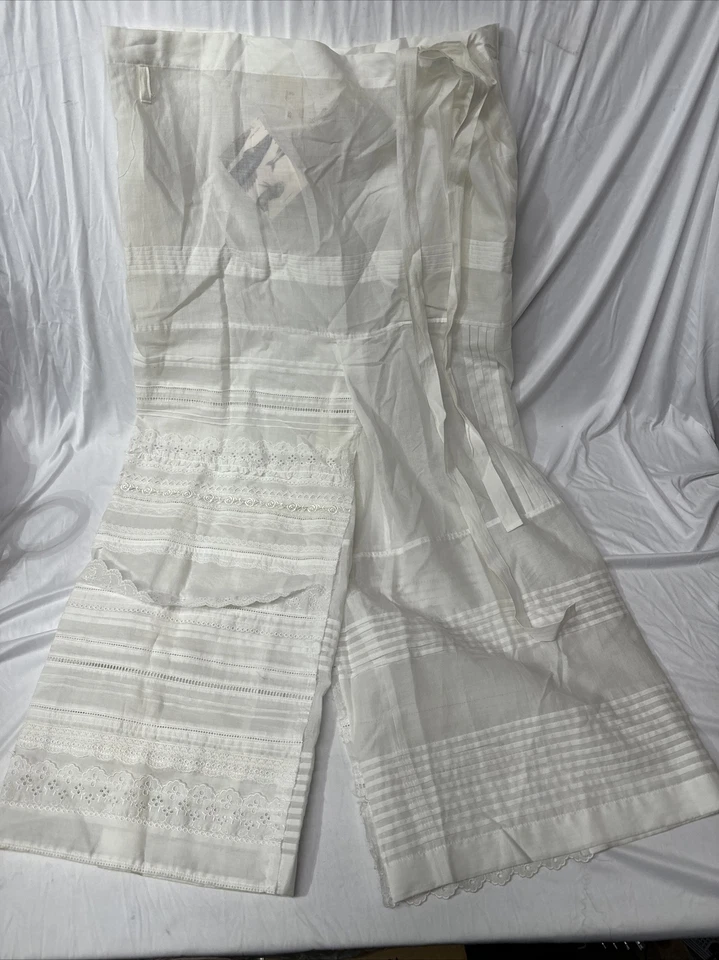 Raro 🔥 Pantalones Tao Comme Des Garcons Pierna Ancha Bordados Ropa de Salón SS 🔥