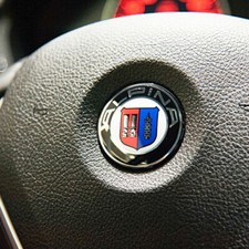 45mm Car Steering Wheel Round Emblem Aluminum Badge Sticker For Alpina B7
