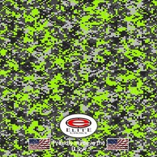 Digital Camo Lime Green Wrap Vinyl Truck Camo Car Suv Real Camouflage 52x6ft