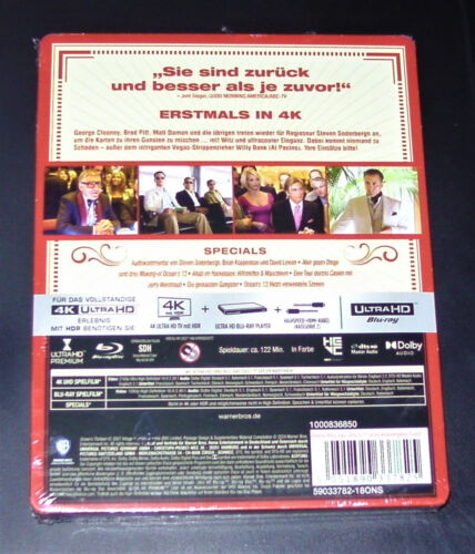 Ocean's Thirteen Limited Steelbook 4K UHD Blu Ray + Blu Ray New & OVP - Picture 2 of 4