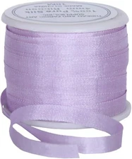 Threadart 100% Pure Silk Ribbon - 4mm Pale Lavender - No. 024 - 10 Meters