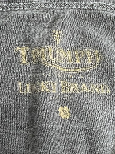 Lucky Brand x Triumph Mens T-Shirt Size Small Short Sleeve Heather Gray Blue - Bild 5 von 8