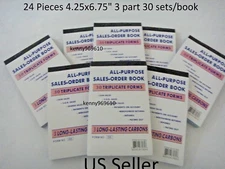 24X-3 Part Sales Order Books Receipt Triplicate forms 30 sets Invoice FREE SHIP