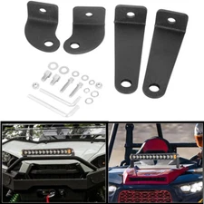 2-Pack Universal Holder Side Mounting Brackets For Straight Curved LED Light Bar