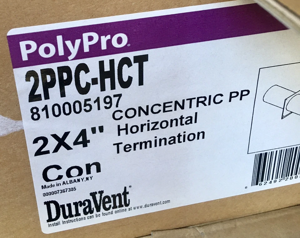 DuraVent 2" PolyPro High Efficiency Gas Boiler Concentric Direct Vent  Kit, - Image 3 of 3