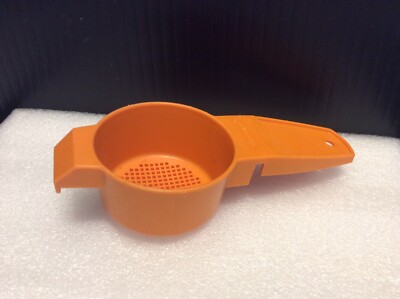 Vintage Tupperware #879 Small Sifter Strainer Persimmon Orange Kitchen Gadget