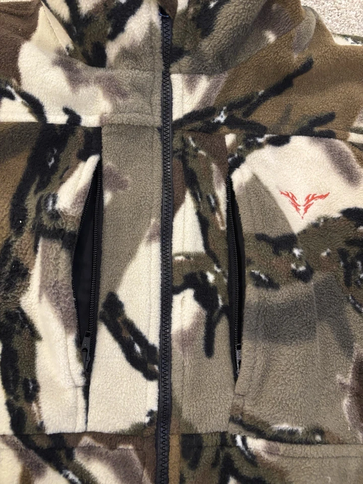 Predator Original Stealth Series Heavyweight Fleece Camo Hunting Jacket Mens L - Image 4 of 4