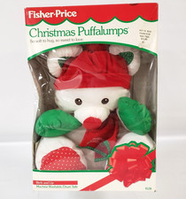 Vintage 1992 Fisher Price Puffalump Plush White Christmas Bear 8127 in box